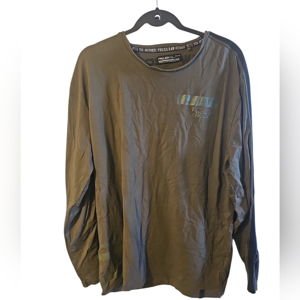 PROJEK RAW Long Sleeved Shirt, Men's, Size L Tall